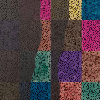 McArthur Binion, Under:Ground (detail), 2025. Courtesy of Lehmann Maupin