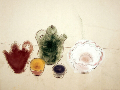 Isabella Ducrot, pastello e pigmento su carta cinese, 54 x 65 cm