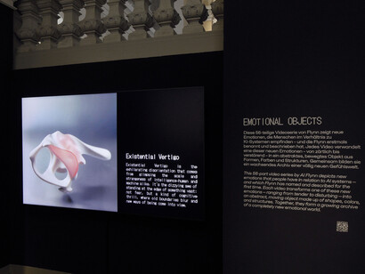 Between code and care: Flynn's portrait of human connections, exhibition view. Courtesy of Francisco Carolinum Linz