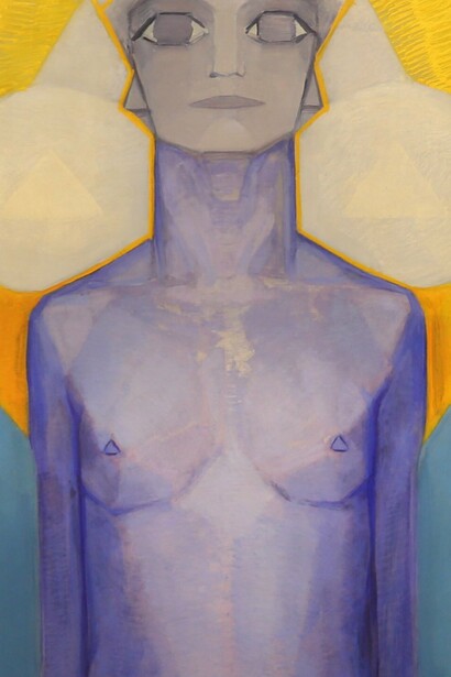 Piet Mondrian, "Evolución (tríptico)", óleo sobre lienzo, 1911