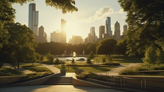 This inviting park demonstrates how urban green spaces provide an essential opportunity to process and reset amidst the stresses of daily life