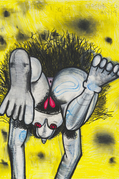 Carroll Dunham, Untitled (1/30/14, 7/25/14, 8/1/14) (detail), 2014. Courtesy of Art Institute of Chicago