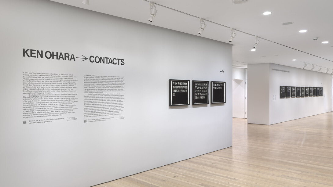 Ken Ohara, Contacts, exhibition view. Courtesy of Whitney Museum