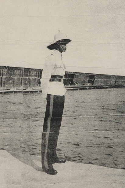 Simon Benjamin, Squaddie no. 1 (detail), 2025. Courtesy of Patron Gallery