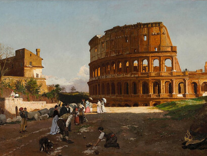 Michele Cammarano, Presso il Colosseo (dettaglio), 1870 ca. Per gentile concessione di METS