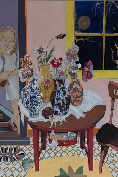 Lasar’s still lifes of bouquets are filled with a lot of movement, and thus they lend a lyrical air