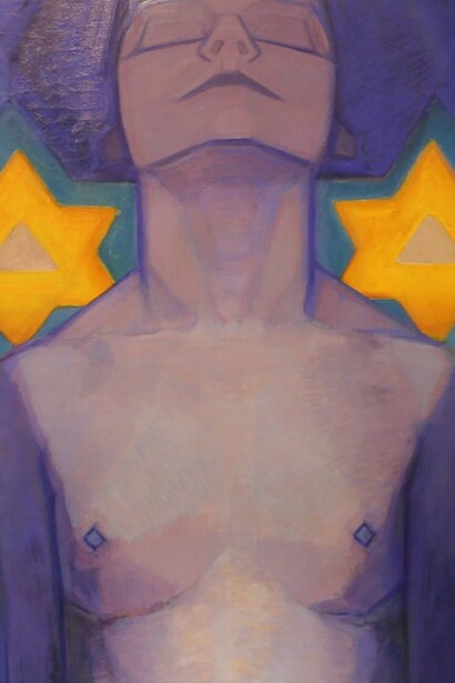 Piet Mondrian, "Evolución (tríptico)", óleo sobre lienzo, 1911