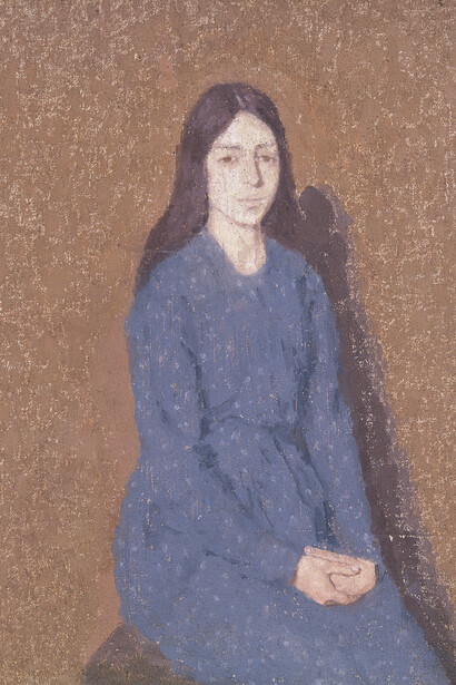 Gwen John, Girl in a blue dress (detail). Courtesy of National Museum Cardiff