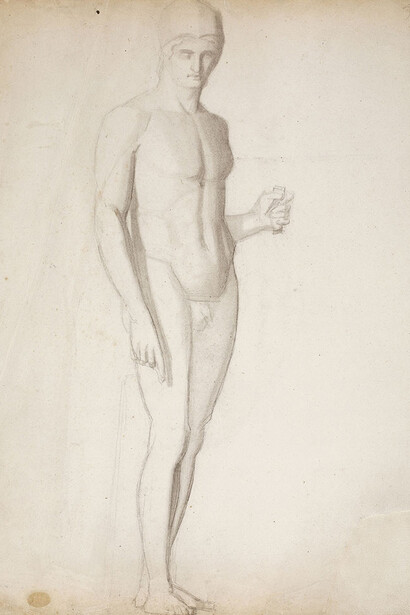 Auguste Renoir, Study of the Borghese Mars (detail), ca. 1862–63. Courtesy of Morgan Library & Museum