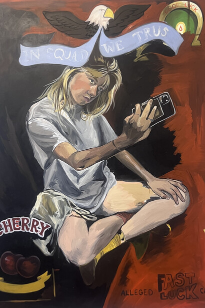 Josie Tolliver Shaw, Allegedly lucky candle (detail). Courtesy of Susan Eley Fine Art