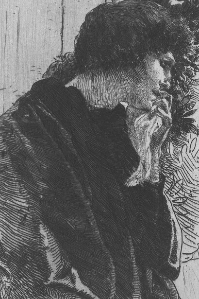 "Tristeza", grabado, Paul-Albert Besnard, 1884