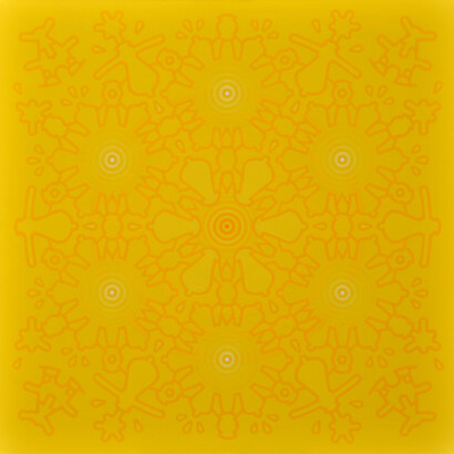 Dodecad 6, housepaint on canvas, 120 × 120 cm, Mark Weighton, 2015