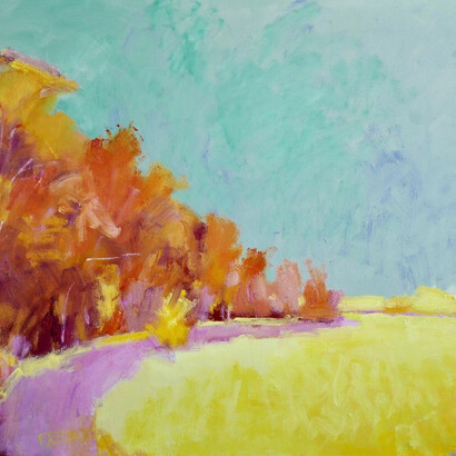 Rodger Bechtold, Radiant yellow field. Courtesy of Anne Loucks Gallery