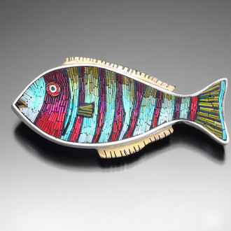 Cynthia Toops & Dan Adams, Top fish, 2025. Courtesy of Mobilia Gallery