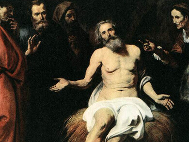 Job with his friends by Gerard Seghers