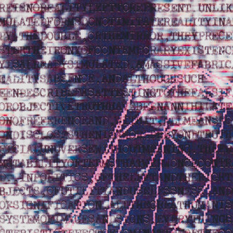 Joseph Nechvatal, Infinite apocalyptic messenger (detail), 1987. Courtesy of Magenta Plains Gallery