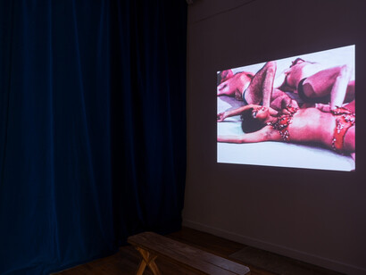 Paul McCarthy, Carolee Schneemann and Bruce Nauman, Electronic arts intermix, in residence, exhibition view. Courtesy of 47 Canal