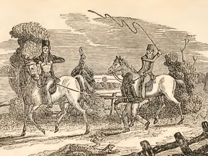 "Kidnapping", a picture by George Bourne showing the reality of slavery in the USA, published in 1834