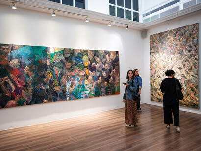 Arnont Lertpullpol, Chaos poet knight, exhibition view. Courtesy of Number 1 Gallery