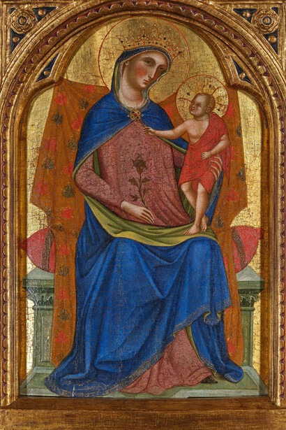 Paolo Veneziano, Madonna and child enthroned. Courtesy of McClain Gallery