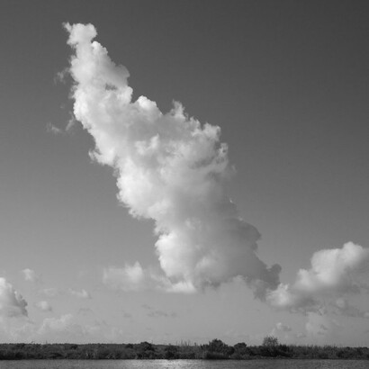 Virginia Hanusik, Chalmette refinery from the Mississippi river-gulf outlet (detail), 2023. Courtesy of Ogden Museum of Southern Art