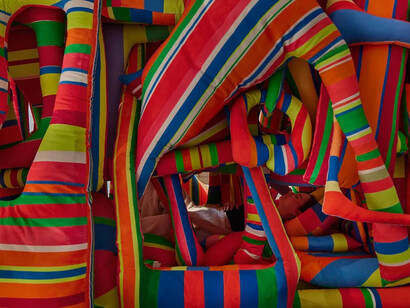 Marta Minujín, ¡Revuélquese y viva!, 1964. Replica Haus der Kunst München, 2023. Courtesy of M+ Museum