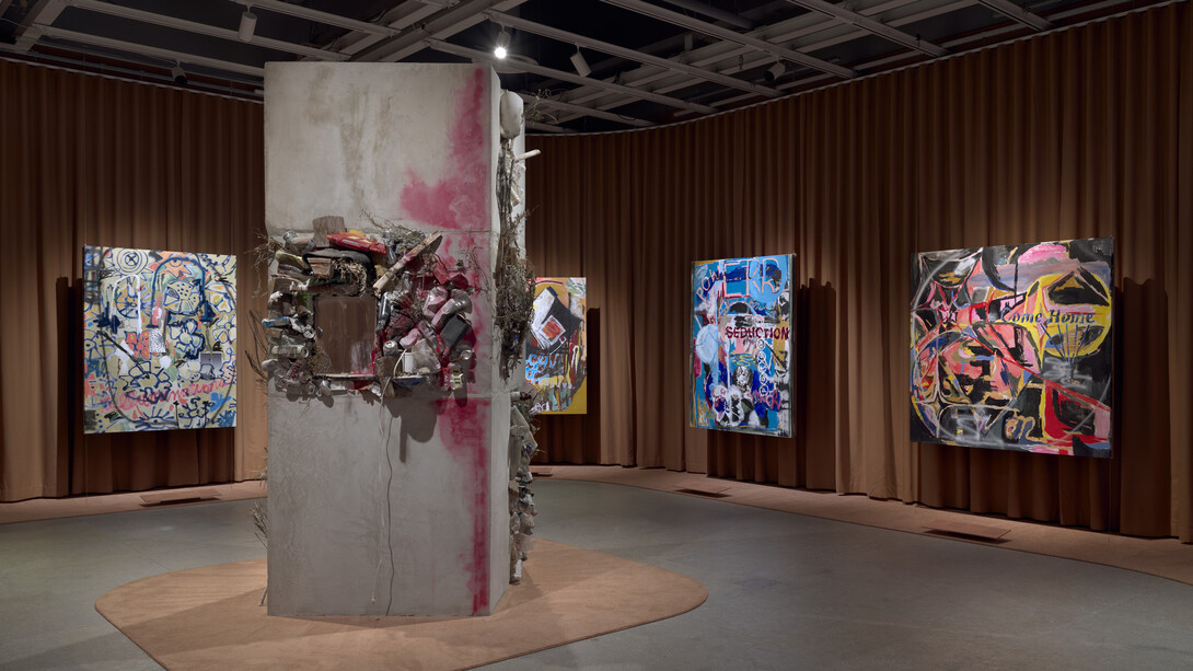Grace Rosario Perkins, Circles, spokes, zigzags, rivers, exhibition view. Courtesy of Whitney Museum