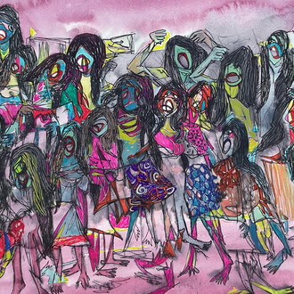 Mery Borah Gathering, 2024. Courtesy of the artist and Kiran Nadar Museum of Art