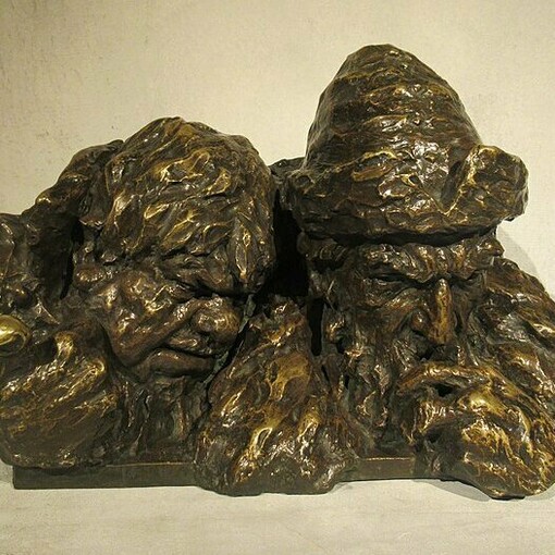 Gleb W. Derujinsky, "Iván el terrible y Malyuta Skuratov", escultura, 1913-1918