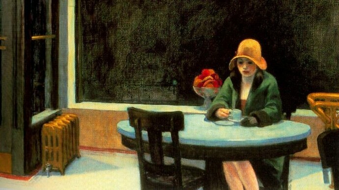 "Autómata", óleo sobre lienzo, Edward Hopper, 1927