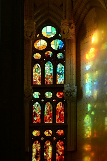Vetrate della Sagrada Familia, Barcellona, Spagna