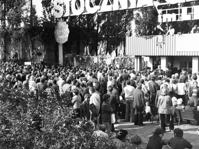 Huelga en el Astillero Vladimir Lenin en agosto de 1980