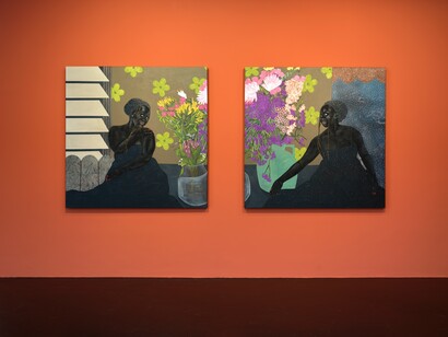 Zandile Tshabalala, Don’t let me fall, exhibition view. Courtesy of Galerie Nagel Draxler