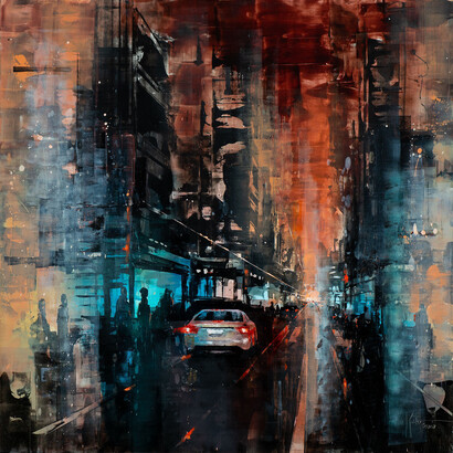 Martin Köster, London dark night II (detail). Courtesy of Gallery V58