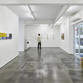 Jaime Lauriano, Eu estou aqui com toda a minha gente, vista da exposição. Cortesia de Nara Roesler