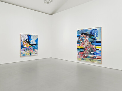 Albert Oehlen, Endless summer, vue d'exposition. Avec l'aimable autorisation de la Galerie Max Hetzler