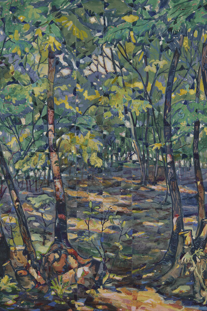 August Frederick Biehle, Illuminated forest floor (detail), c. 1930. Courtesy of Wolfs Gallery