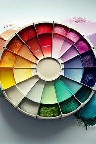 Vibrant and colorful abstract digital world map