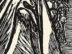 "El mendigo divino", grabado de la serie de "Las transformaciones de Dios", Ernst Barlach, 1922