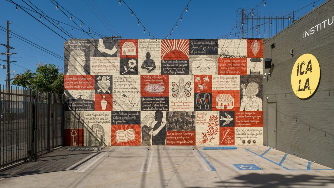 Liz Hernández, Donde piso, crecen cosas (Where I step, things grow), exhibition view. Courtesy of ICA LA