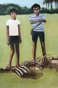 Matthew Krishanu, Skeleton, 2014, oil on canvas, 150 x 200 cm