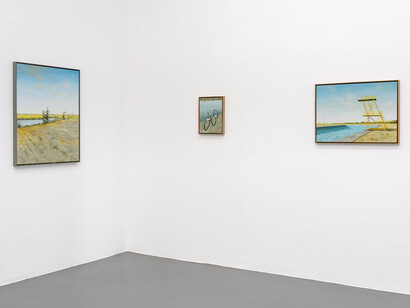 Andreas Silbermann, Unterwegs, ausstellungsansicht. Mit freundlicher genehmigung der Galerie Poll. Foto von dotgain