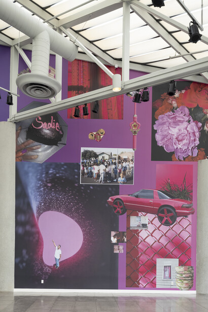 Sadie Barnette, How to fly, exhibition view. Courtesy of CAAM