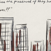 Raymond Pettibon, No title (The churches are...) (détail), 1988. 
Avec l'aimable autorisation de l'artiste et de David Zwirner © Raymond Pettibon