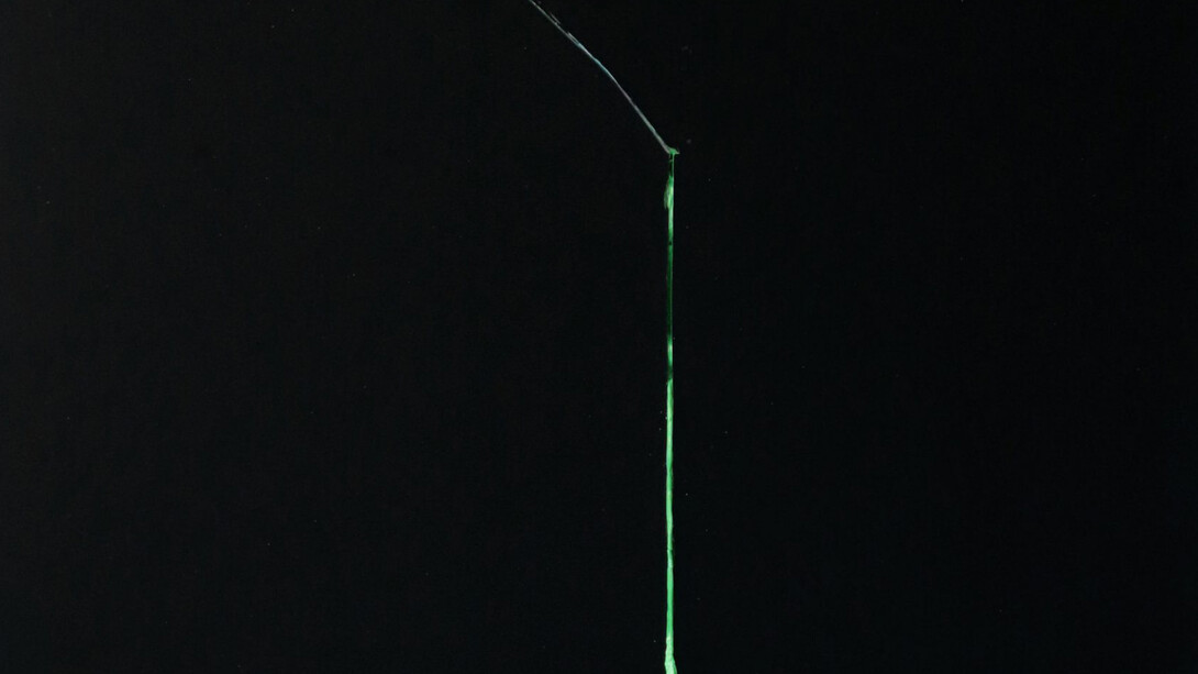 Herbert Warmuth, Grün durch schwarz (detail), 2021. Mit freundlicher genehmigung der Rehbein Gallery