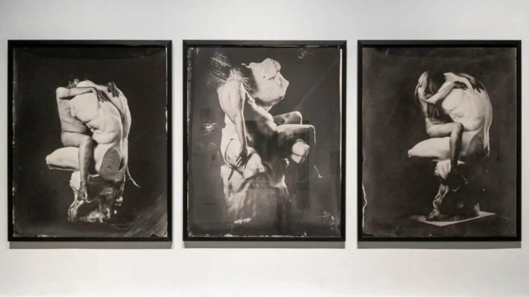 Marina Vargas, El abrazo, piedad y el modelo y la artista y Torso de Belvedere, 2015-2021. Courtesy of ADN Galeria 