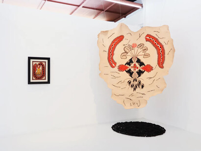 Citra Sasmita, Women who carry the mountain, exhibition view. Courtesy of Yeo Workshop