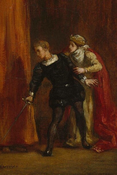 Eugène Delacroix, Amleto e la madre, 1849, olio su tela, Metropolitan Museum of Art, New York, US