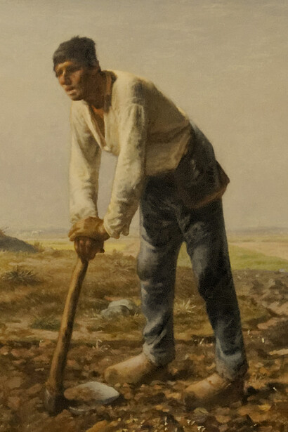 Jean-François Millet, El hombre de la hazada (1860-1862, detalle)