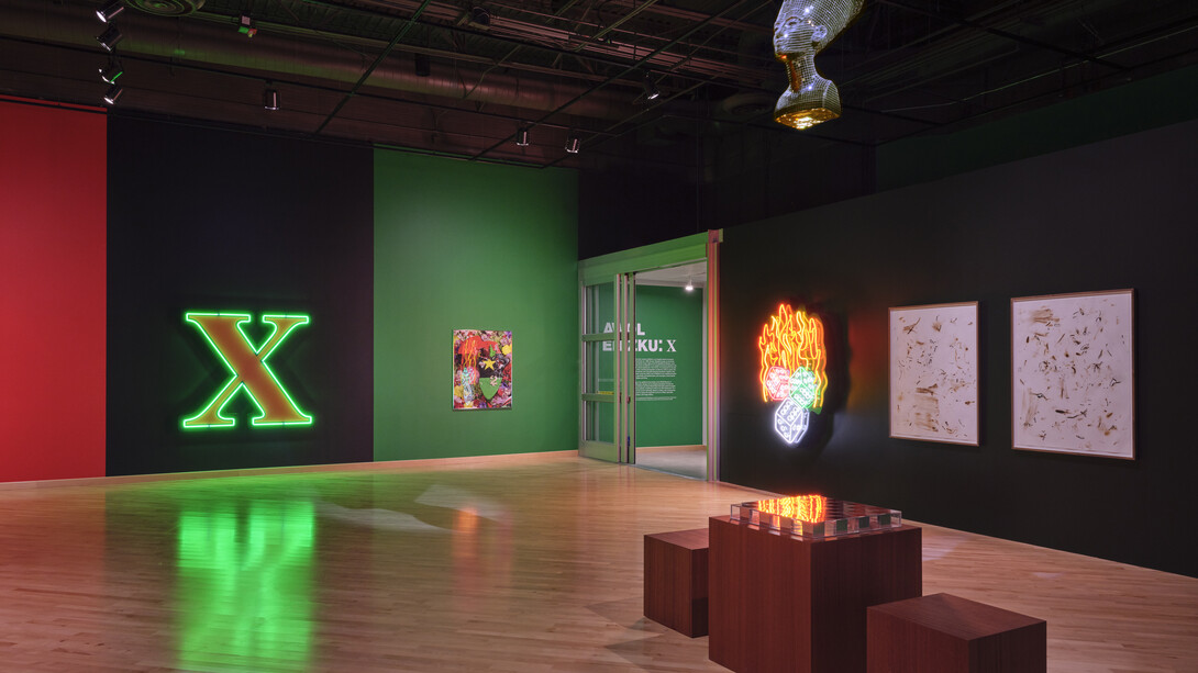 Awol Erizku, X, exhibition view. Courtesy of CAAM